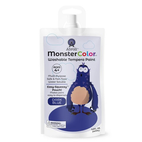 Monster Color Washable Tempera Paint 5oz Pouch Blue