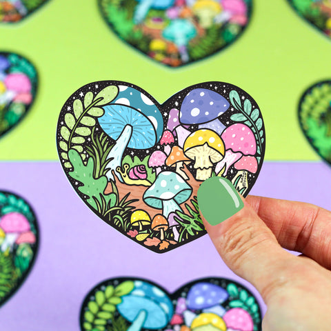 Sticker Mushroom Forest Love