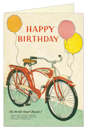 Greeting Cards Vintage Inspired Happy Birthday Bicycle