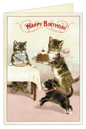 Greeting Cards Vintage Inspired Happy Birthday Cats