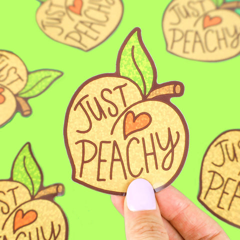 Sticker Just Peachy Glitter