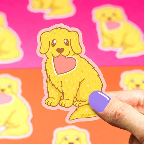 Sticker Love Golden Retriever