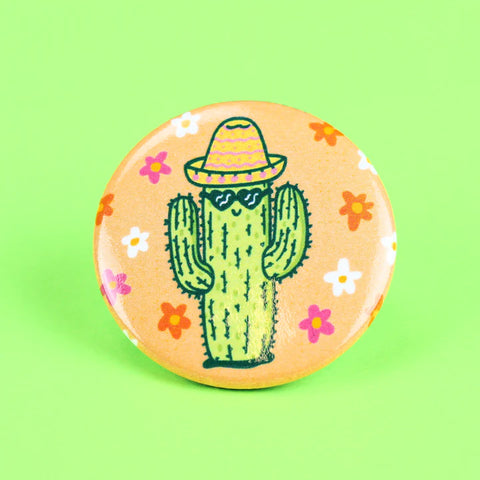 Button Sombrero Pin Back