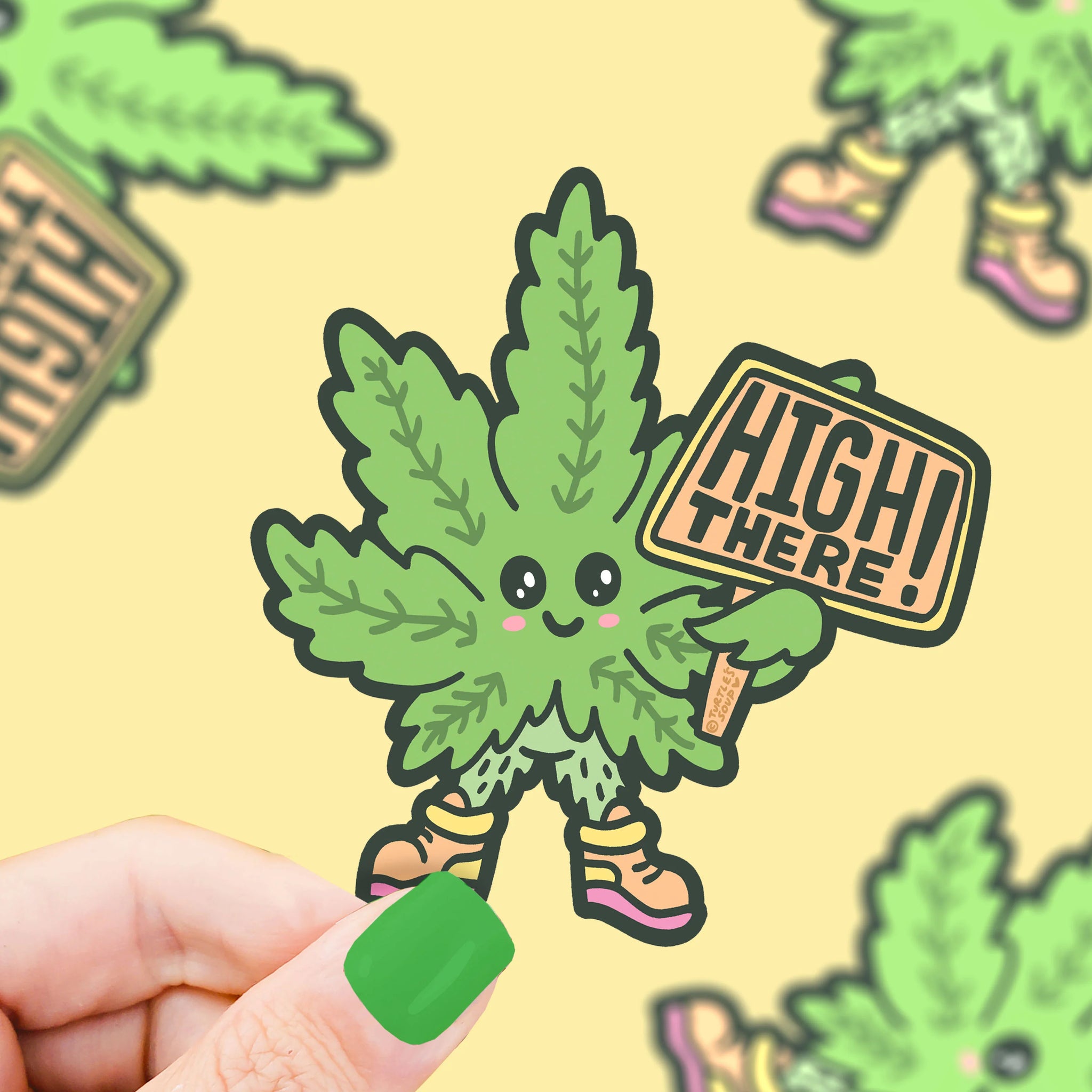 Sticker High There Cannabis