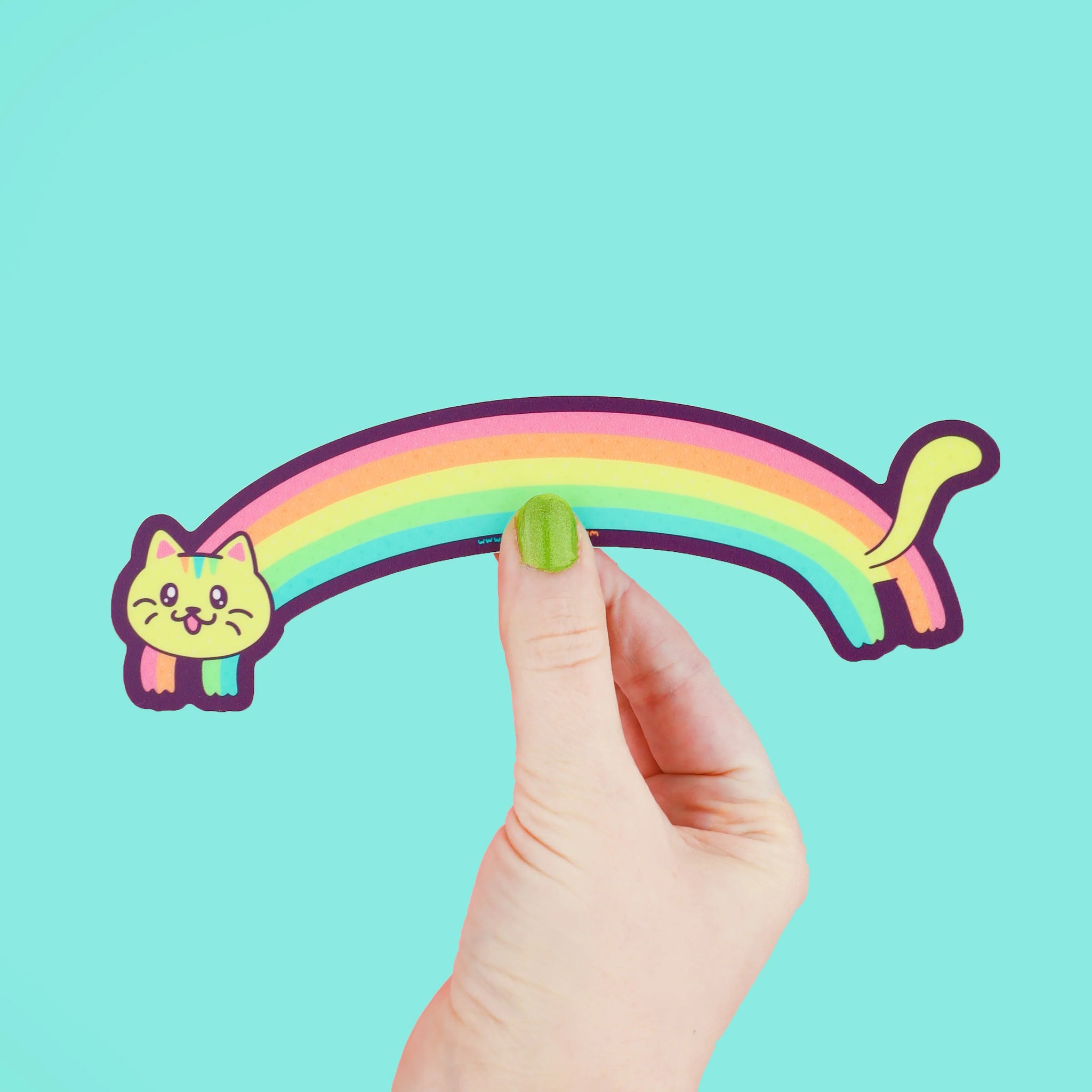 Sticker Rainbow Cat Long