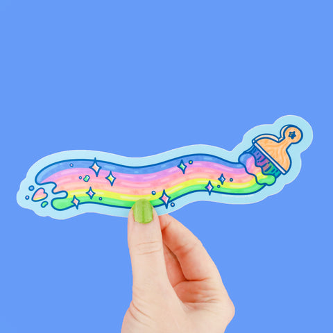 Sticker Rainbow Paintbrush Long