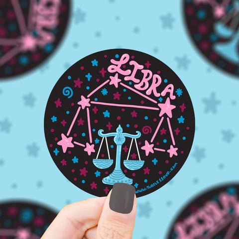 Sticker Zodiac Libra Holographic