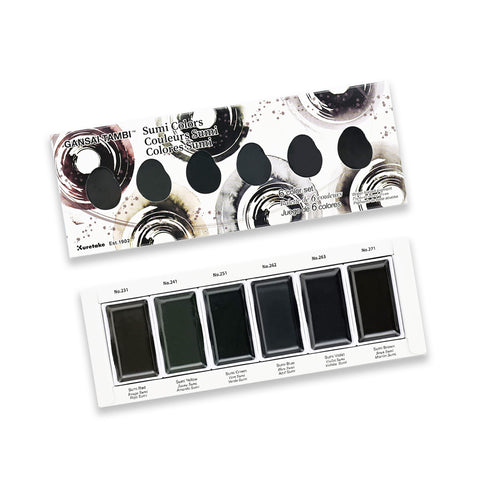 Watercolor Pan Set 6 Color Sumi Set