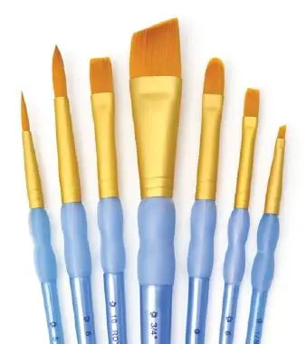 Royal Langnickel 7 Piece Golden Taklon Value Brush Set