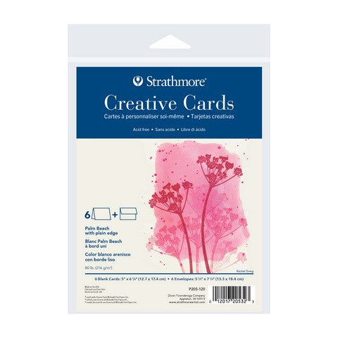 Creative Card Palm Beach /Plain Edge 6pk 5x6.875