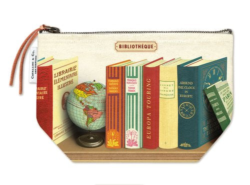 Pouch Vintage Inspired Library