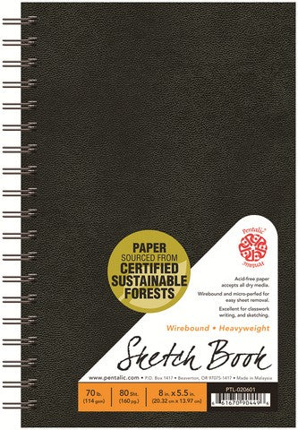 Pentalic Hard Cover Wire Bound Sketchbooks