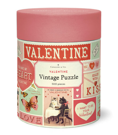 Cavallini & Co 500 Piece Vintage Inspired Valentine Puzzle
