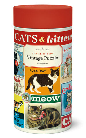 1000 Piece Puzzle  Vintage Inspired Cats