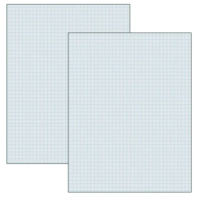 Posners 100 Pack 8.5in x 11in 4x4 Grid Paper