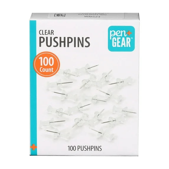 Pen and Gear Clear Push Pins