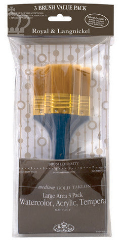 Royal Langnickel 3 Piece Watercolor Large Area Brush Set