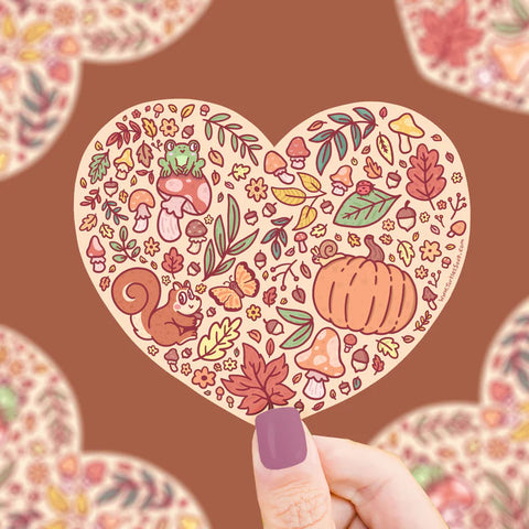 Sticker Fall Heart Love