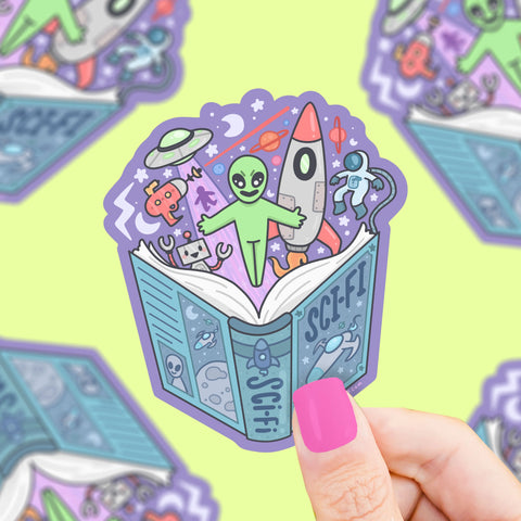 Sticker Sci-Fi Book Club