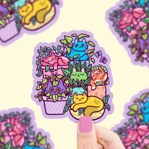 Sticker Cat Planters