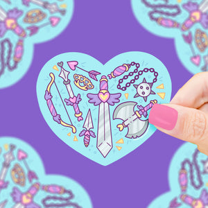 Sticker Kawaii Weapons Heart