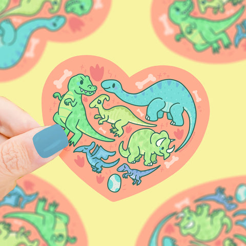 Sticker Dinosaur Heart