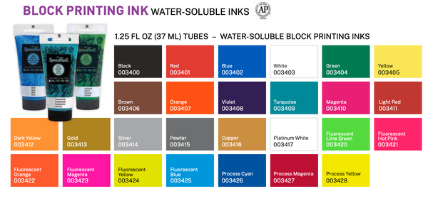 Speedball 1.25oz Water Based Block Printing Inks