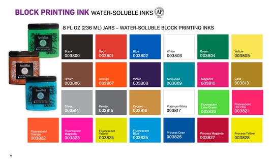 Speedball 8oz Water Based Block Printing Inks