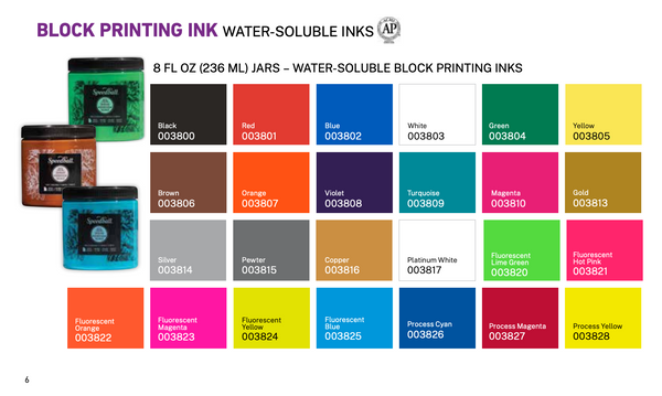 Speedball 8oz Water Based Block Printing Inks