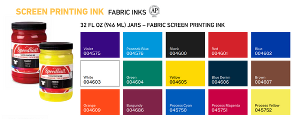 Speedball 32oz Fabric Screen Printing Inks