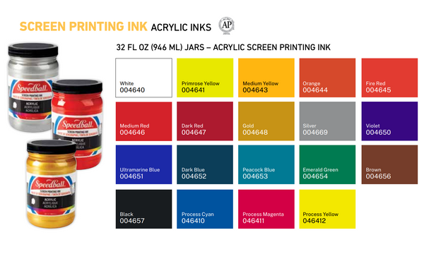 Speedball 32oz Permanent Acrylic Screen Printing Inks
