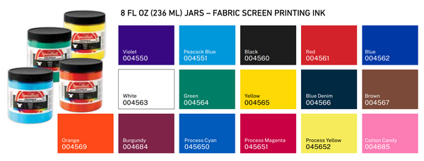 Speedball 8oz Fabric Screen Printing Inks