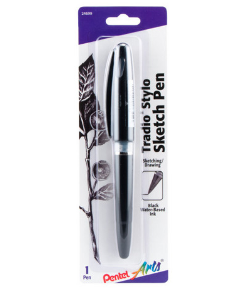 Pentel Tradio Stylo Black Ink Sketch Pen