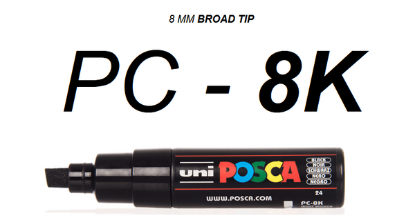 Posca PC-8K Broad Chisel Paint Markers