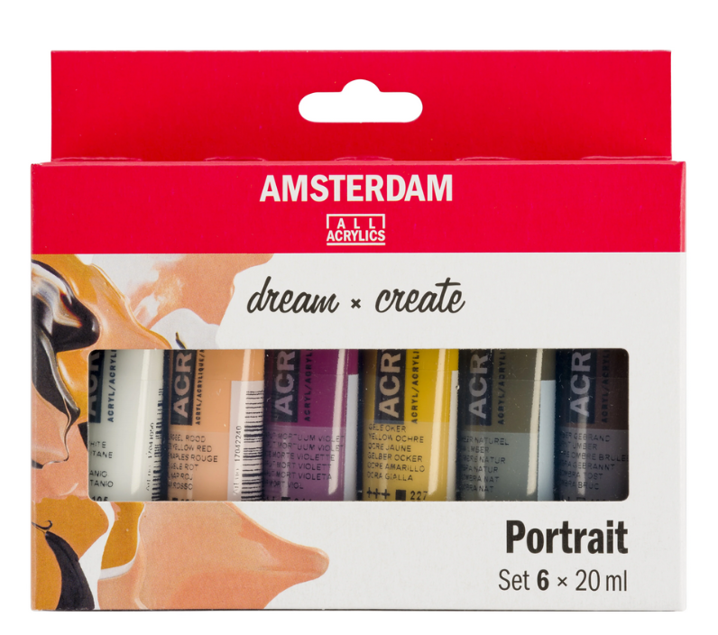 Talens 20ml Amsterdam Set of 6 Portrait Acrylics