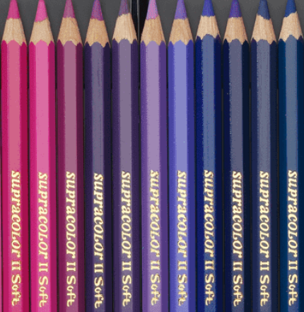 Caran D'Ache Supracolor Aquarelle Purple Colored Pencils