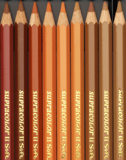 Caran D'Ache Supracolor Aquarelle Brown Colored Pencils
