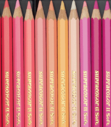 Caran D'Ache Supracolor Aquarelle Pink Colored Pencils
