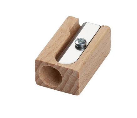 Mobius & Ruppert Single Hole Wooden Pencil Sharpener