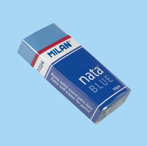 Milan 7024 Nata Blue Extra Soft Erasers