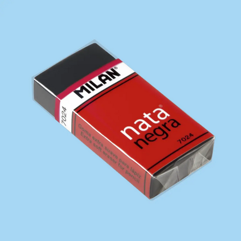 Milan 7024 Nata Negra Black Extra Soft Eraser