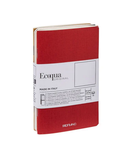 Fabriano Sets of 4 Ecoqua Pocket Size Notebooks