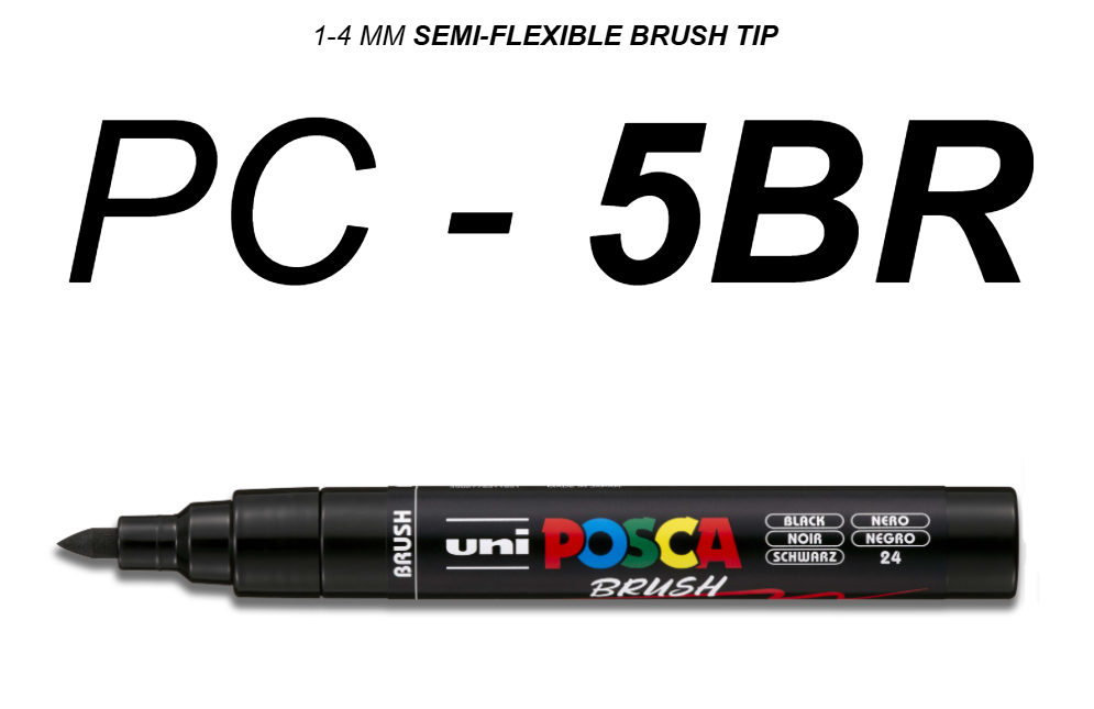 Posca PC-5BR Semi Flexible Brush Tip Markers