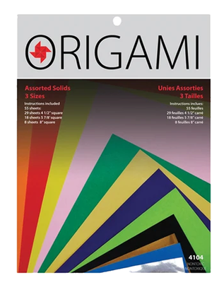 Yasutomo 55 Assorted Sizes and Color Origami Sheets