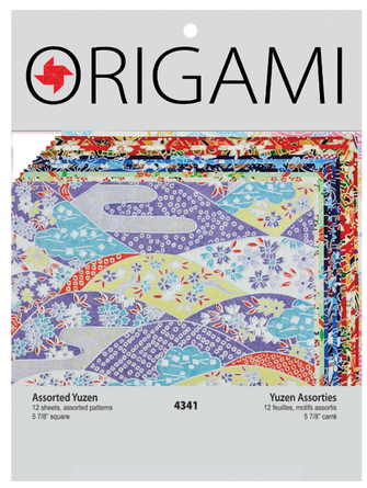 Yasutomo 12 Sheets Assorted Yuzen Origami Paper