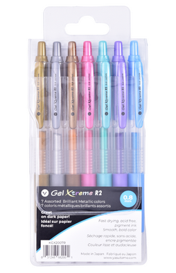 Yasutomo Gel Extreme R2 Metallic Pens Set of 7
