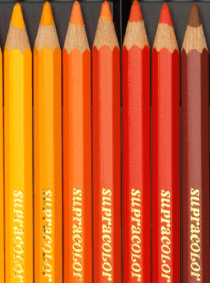 Caran D'Ache Supracolor Aquarelle Orange Colored Pencils