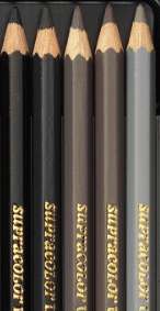 Caran D'Ache Supracolor Aquarelle Black Colored Pencils