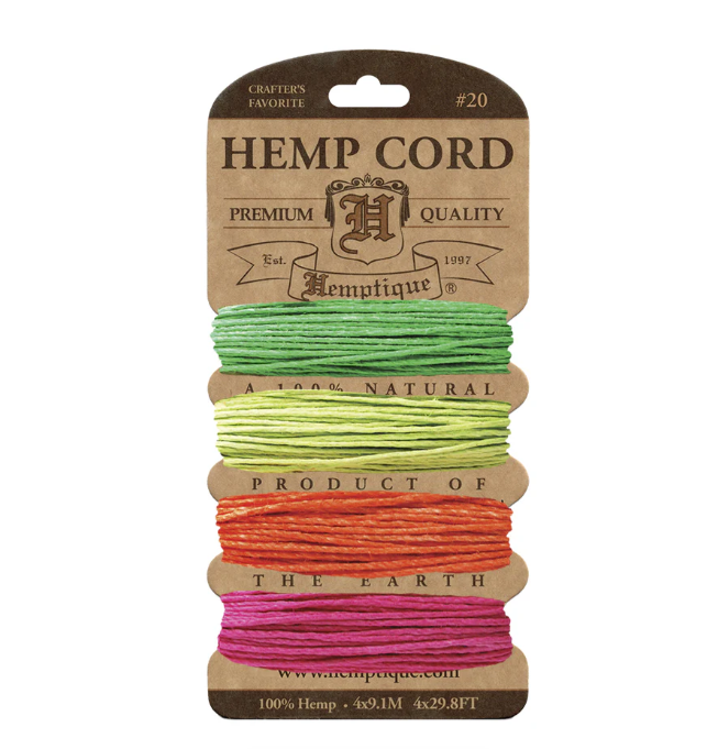 Hemptique 1mm Hemp Cord Cards
