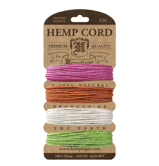 Hemptique 1mm Hemp Cord Cards